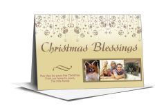 Christmas Blessing Small Ornaments Cards with photo 7.875
